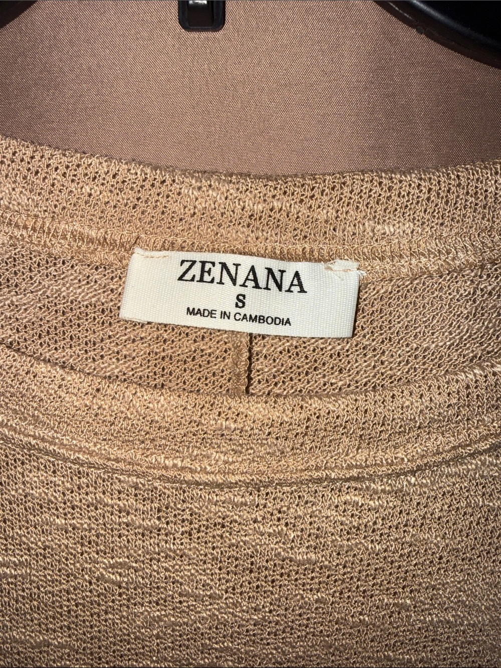 NWOT Women’s oversized Small Zenana Outfitters Boxy Crop Top in Tan Heather - Picture 2 of 6